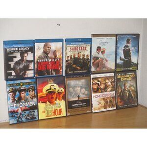 DVD's Action and Adventure Lot of 10 Good With No Scratches Includes Many Action